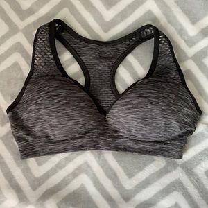 PINK Grey Heather Push-up Sports Bra